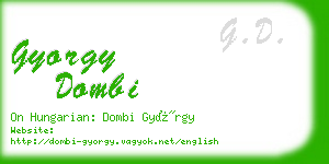 gyorgy dombi business card